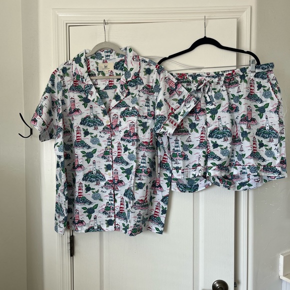 Printfresh Lighthouse Print Short 2-Piece Pajama Set NWT size 2X - Picture 4 of 16
